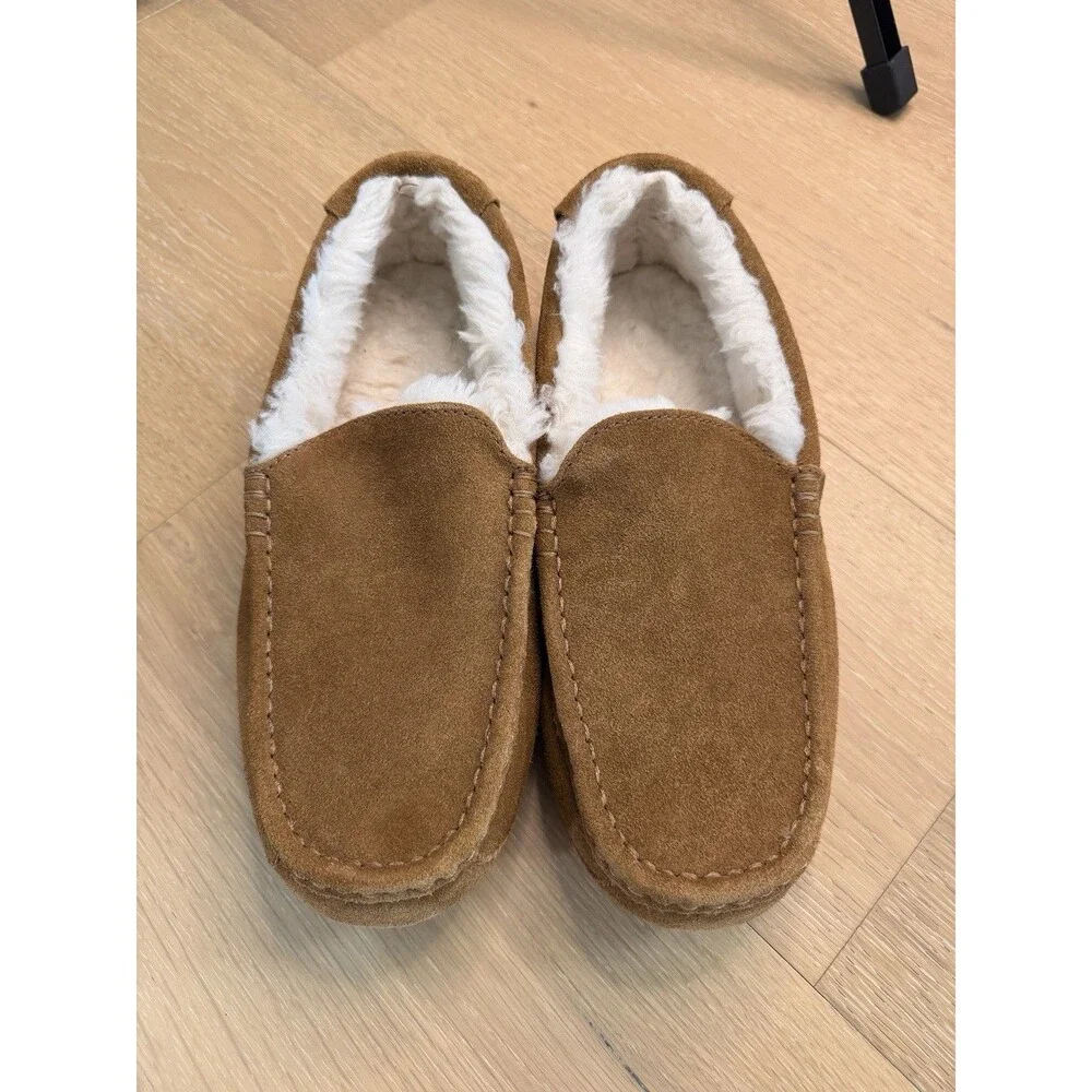 Koolaburra by UGG Men Tipton Slip On Loafer Slippers Chestnut Suede Size 10